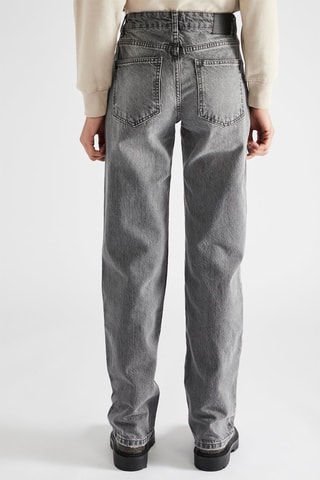 Jean droit mid-rise - Gris