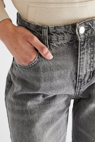 Jean droit mid-rise - Gris