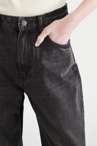 Jean droit taille haute - Noir