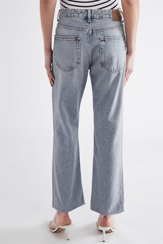 Jean droit mid-rise - Bleu