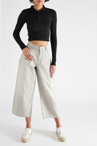 Jean wide legs culotte - Gris