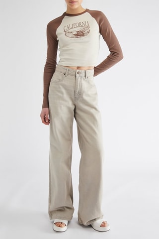 Jean wide legs - Beige