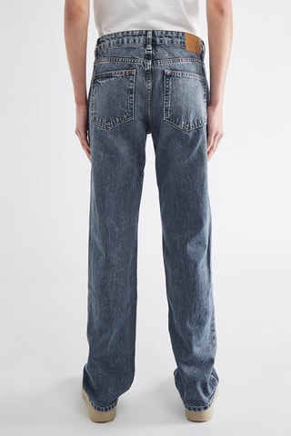 Jean droit mid-rise - Bleu