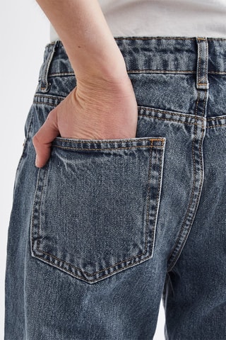 Jean droit mid-rise - Bleu