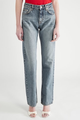 Jean droit mid-rise - Bleu