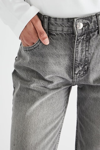 Jean droit mid-rise - Gris