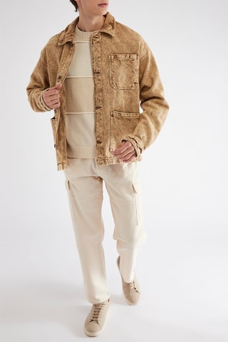 Giacca in jeans - Cammello