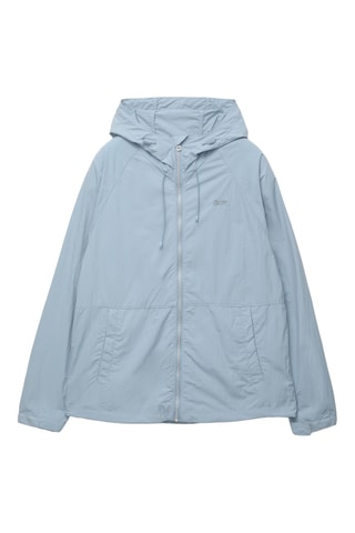 Giacca con cappuccio - Celeste