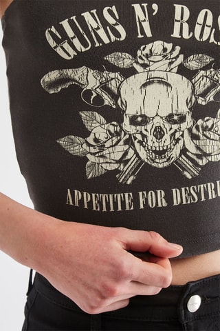 Crop top bustier Guns N'Roses - Noir