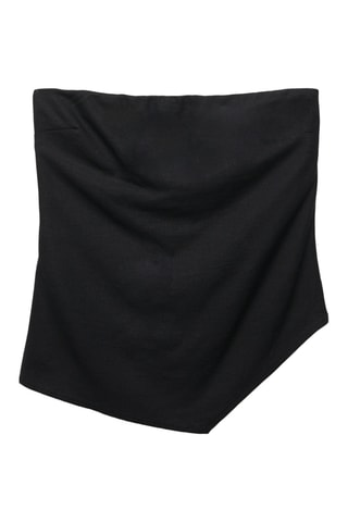 Top bustier en lin - Noir