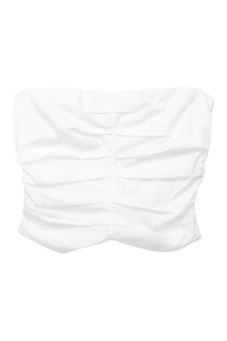 Crop top bustier - Bianco