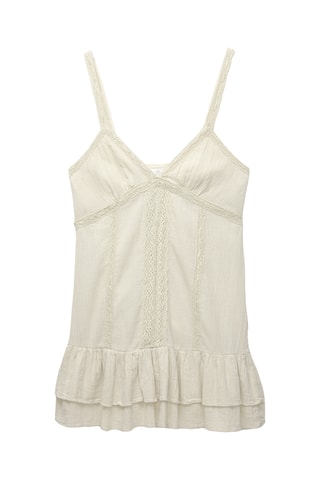 Robe volantée - Ecru