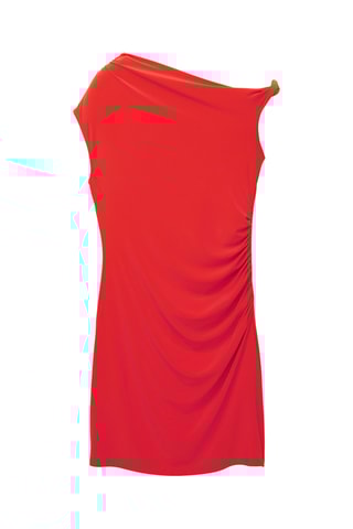 Robe drapée - Rouge