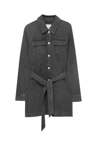 Robe chemise en jean - Noir