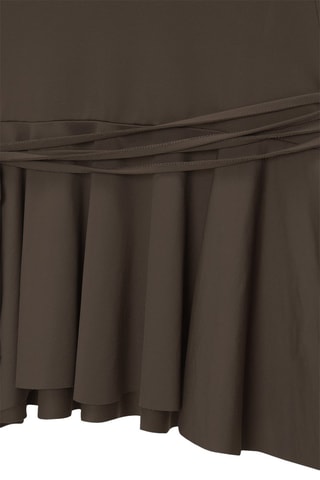 Robe asymétrique - Marron