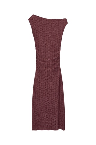 Robe midi en dentelle - Bordeaux