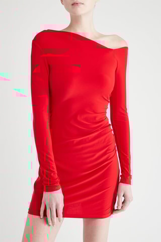 Robe fourreau - Rouge