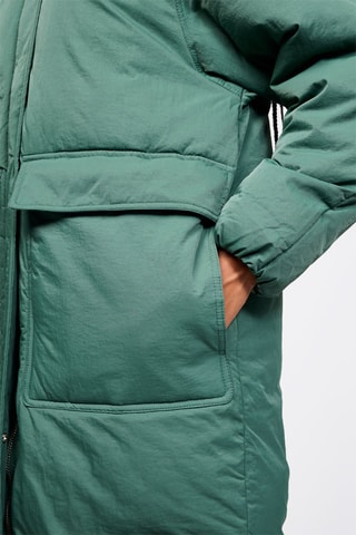 Doudoune longue à capuche - Vert