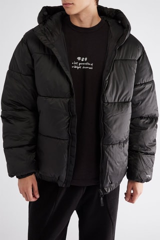 Doudoune à capuche - Noir