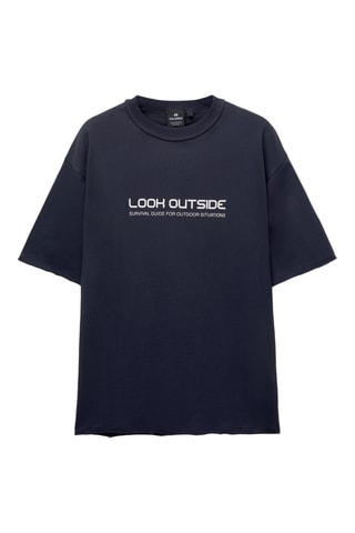 T-shirt - Bleu marine et blanc