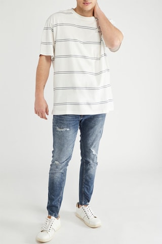 T-shirt - Bleu marine et écru