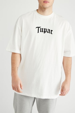 T-shirt oversize Tupac - Blanc