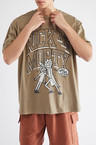 T-shirt Rick et Morty - Kaki
