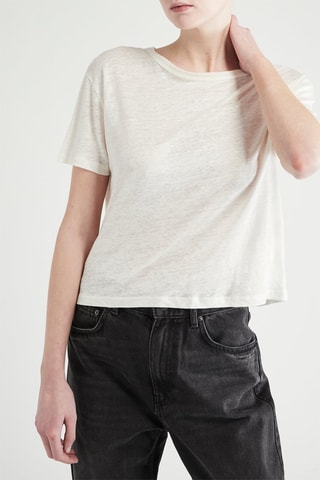 T-shirt in lino - Bianco