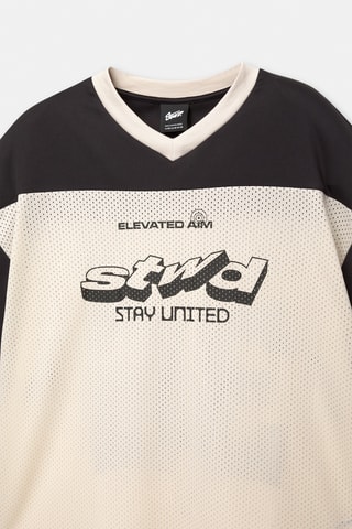 T-shirt - Beige et noir