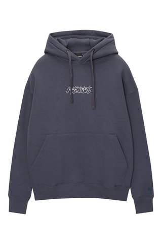 Sweat à capuche - Anthracite et blanc