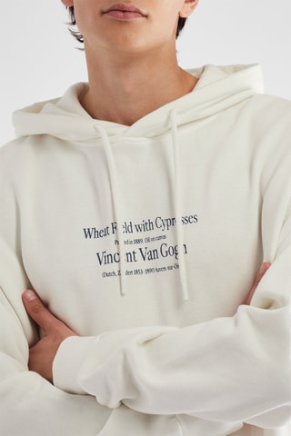Sweat Champ de blé avec cyprès Vincent van Gogh - Blanc