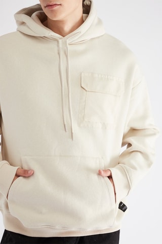 Sweat à capuche - Ecru