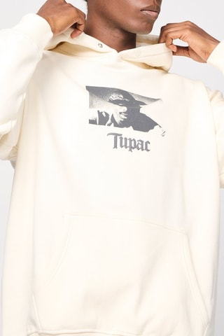 Sweat à capuche Tupac - Ecru