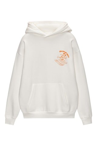 Felpa con cappuccio Topolino Disney - Bianco e arancione