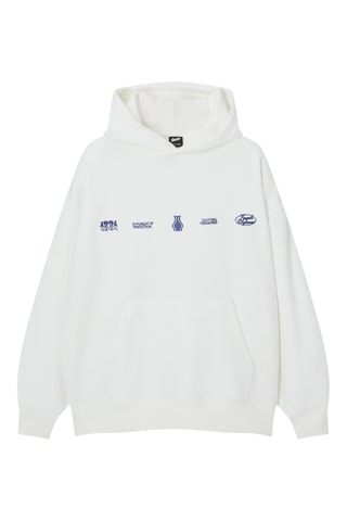 Felpa con cappuccio - Bianco