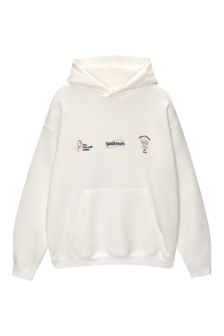 Felpa con cappuccio - Bianco