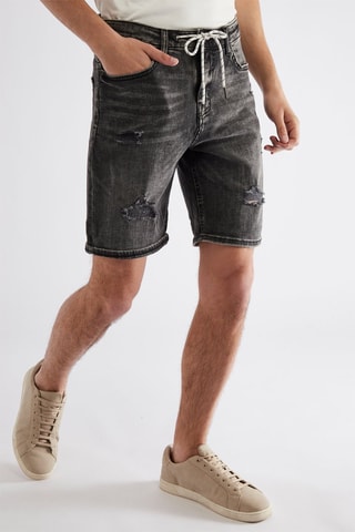Bermuda en jean - Noir