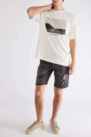 Bermuda en jean - Noir