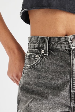 Short en jean - Gris