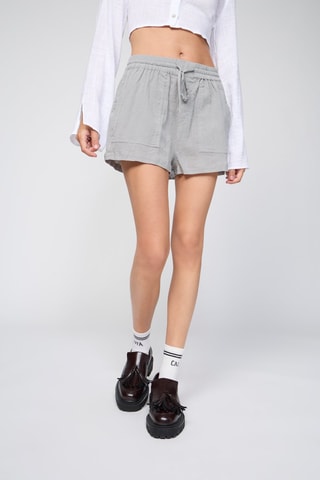 Short taille haute - Gris clair