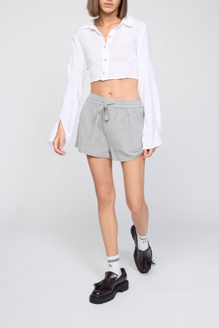 Short taille haute - Gris clair