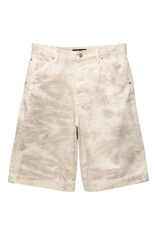 Bermuda tie and dye - Ecrù e taupe