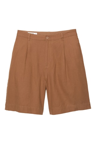 Bermuda en lin - Camel