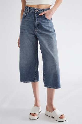 Bermuda long oversize - Bleu