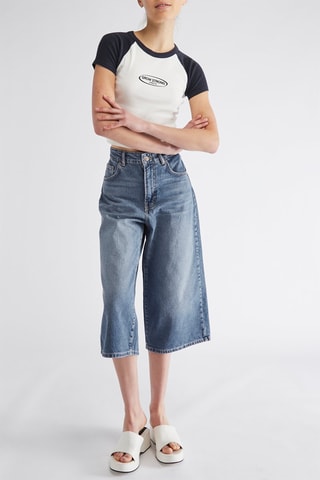 Bermuda long oversize - Bleu