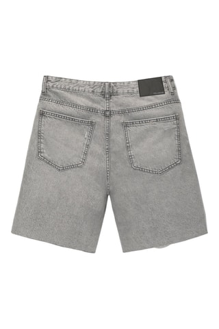 Bermuda droit en jean - Gris