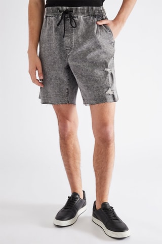 Bermuda en jean - Noir chiné