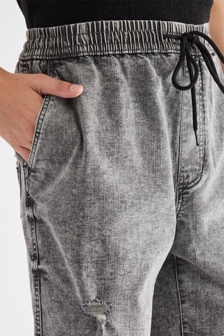 Bermuda en jean - Noir chiné