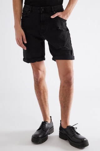 Bermuda en jean - Noir