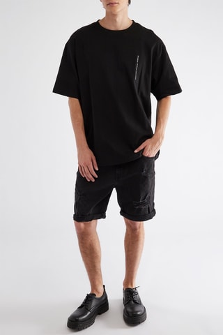 Bermuda en jean - Noir